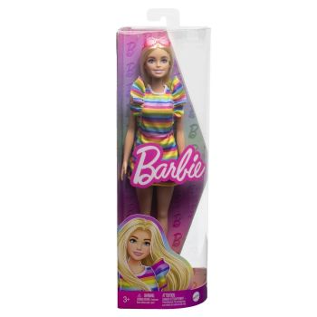 PAPUSA BARBIE FASHIONISTA BLONDA CU APARAT DENTAR