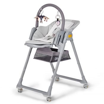 SCAUN DE MASA KINDERKRAFT LASTREE, 2 IN 1, TRANSFORMABIL, GREY