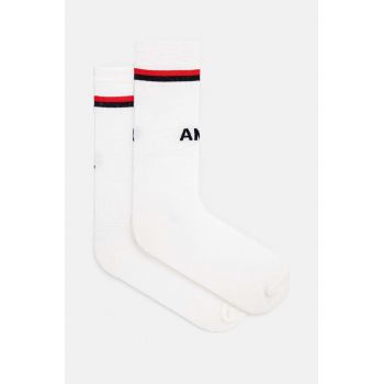 AMBUSH sosete de lana Logo Low Soccer Socks culoarea alb, BMRA002F24KNI0010100