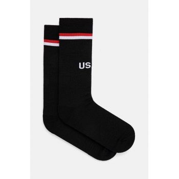 AMBUSH sosete de lana Logo Low Soccer Socks culoarea negru, BMRA002F24KNI0011000