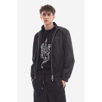 Han Kjøbenhavn bluză Track top bărbați, culoarea negru, uni M.132573-BLACK