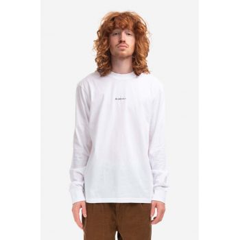 Han Kjøbenhavn longsleeve din bumbac Casual Tee Long Sleeve culoarea alb, uni M.132072-WHITE