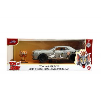 JADA MASINA METALICA DODGE CHALLENGER HELLCAT SCARA 1 LA 24 SI FIGURINA JERRY