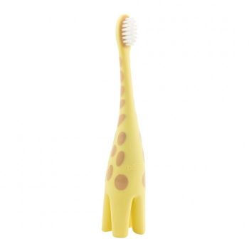 Periuta de dinti pentru bebelusi si copii 0-3 ani cu peri moi si maner ergonomic Dr.Brown Giraffe