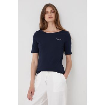 Marc O'Polo tricou din bumbac culoarea albastru marin