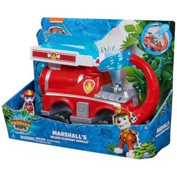 Masinuta cu figurina Paw Patrol - Vehicul mare cu elefant și apă și figurina Marshall Hero