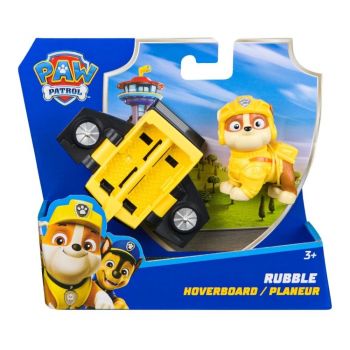 Set de joaca Paw Patrol - figurina Rubble cu hoaverboard