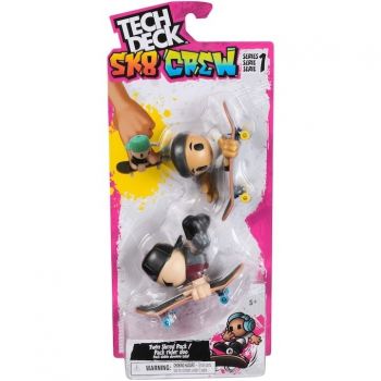 Tech Deck, SK8 Crew, set 2 mini placi de skateboard cu 2 figurine, model 2