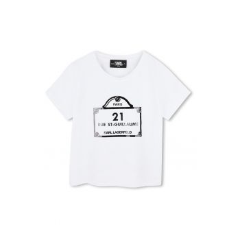 Tricou din bumbac cu imprimeu logo