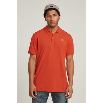 Tricou polo slim fit din material pique Dunda