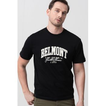 Tricou cu decolteu la baza gatului si imprimeu text