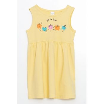 Rochie cu croiala in A si imprimeu grafic
