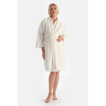 Rochie de seara din bumbac - pentru gravide - Alb murdar -
