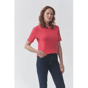 Tricou din bumbac cu decolteu rotund