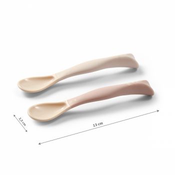 Set 2 lingurite flexibile Babyono BejRoz Set 2 lingurite flexibile Babyono BejRoz
